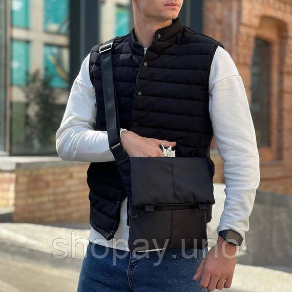 Тактична сумка‑месенджер з кобурою, Cordura 1000D, чорна, приховане носіння, слінг через плече | Зображення 7