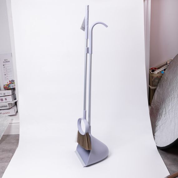 Набір віник і совок на довгій ручці для підлоги 25×25×95 (см) Фіолетовий HP-45-1V | Зображення 4