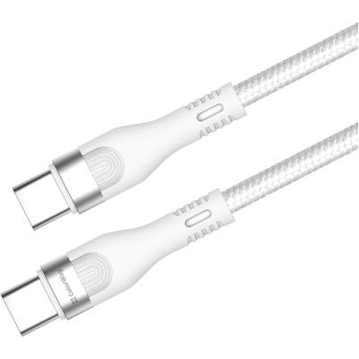 Дата кабель USB-C to USB-C 1.0m (PD Fast Charging 240W) 5А white ColorWay (CW-CBPDCC065-WT) | Зображення 6