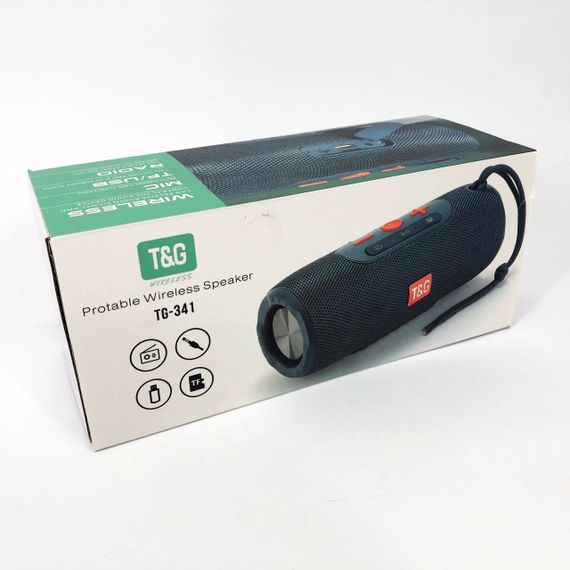 Портативна колонка Bluetooth TG341 зі шнурком, Бездротова колонка портативна потужна. Колір: синій | Зображення 3