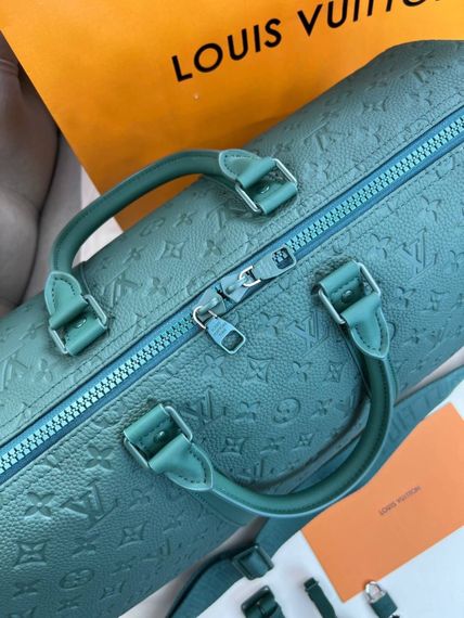 Дорожня сумка Louis Vuitton Keepall Borneo Green зелена 50cm  c876 | Зображення 4