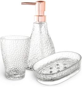 Аксессуары для ванной комнаты дозатор мыльница стакан Crystal transparent