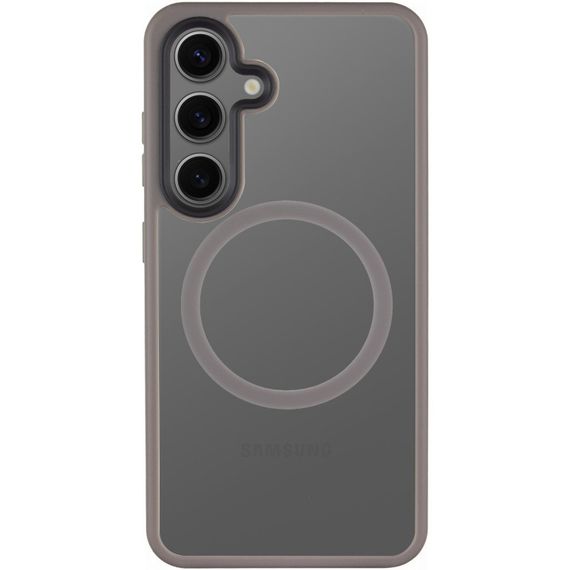 TPU+PC чохол Metal Buttons with MagSafe Colorful для Samsung Galaxy S24 Сірий / Grey | Зображення 1