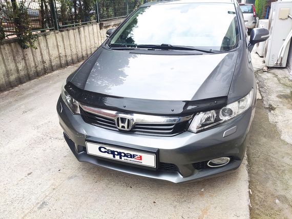 Дефлектор капоту (EuroCap) для Honda Civic Sedan IX 2011-2016 рр | Зображення 8