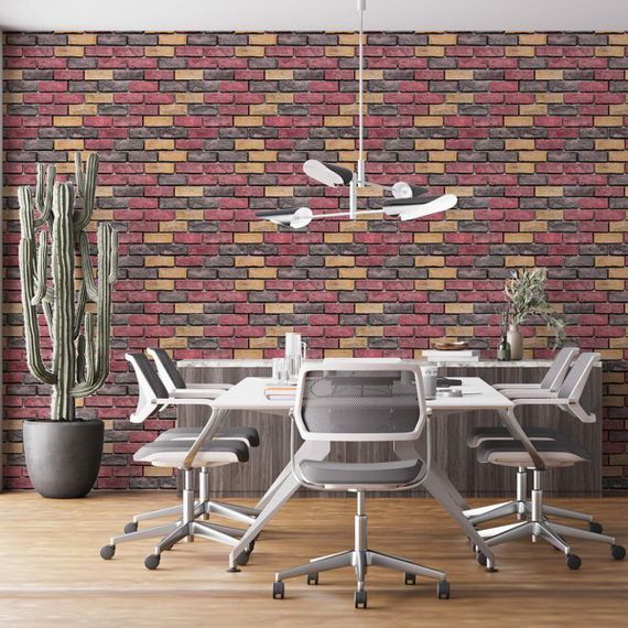 Обои самоклеющиеся 2800х500х1,5мм Красный екатериновлавский кирпич (D) SW-00001944 | Зображення 5