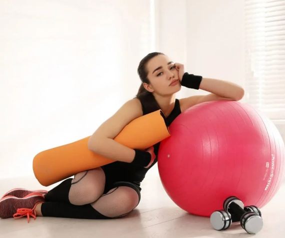 М'яч для фітнесу (фітбол) Power System PS-4013 Ø75 cm PRO Gymball Pink (4013PI-0) | Зображення 3