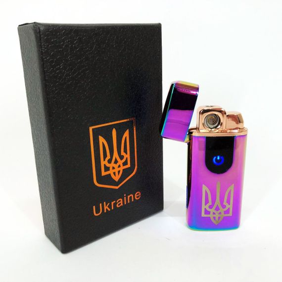 Електрична та газова запальничка Україна (з USB-зарядкою) HL-431. ZR-506 Колір: хамелеон | Зображення 7