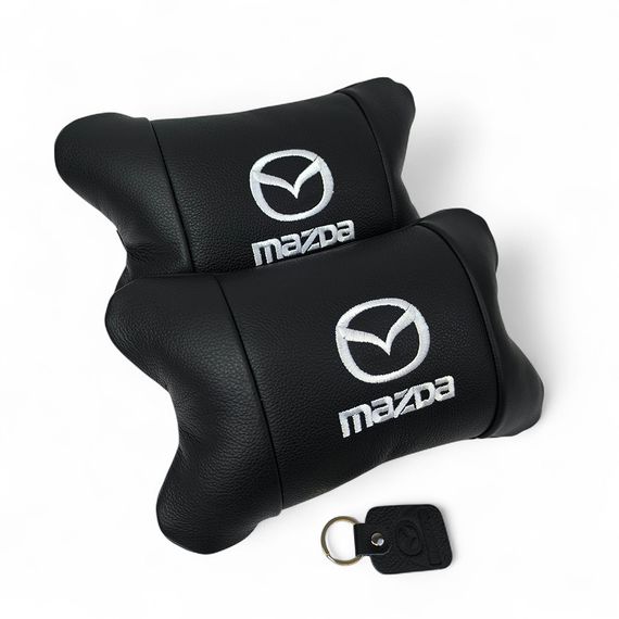 Декоративні подушки з логотипом Mazda, Подушки з логотипом від виробника під голову в машину WF-76