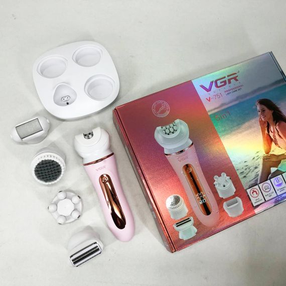 Епілятор VGR 5 в 1 V-751, 5 насадок. Колір: рожевий | Зображення 8