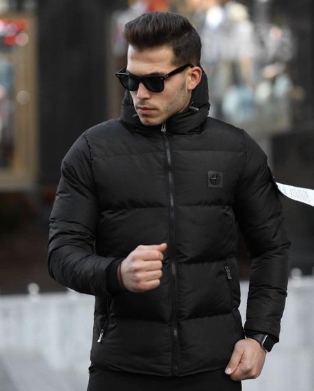 Куртка зимова Stone Island чорна | Зображення 1