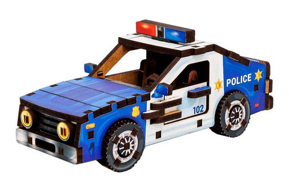 Конструктор 3D Puz-00971, дерев'яний"Turbo Police" PuzzleOk | Зображення 3