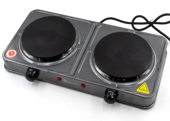 Електропліта Domotec MS-5822 плита настільна Сіра | Зображення 2