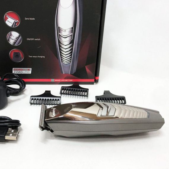 Машинка для стрижки GEMEI GM-6141, подстригательная машинка, профессиональная электробритва | Зображення 6