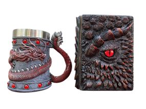 Подарунковий набір Кухоль 3D Танард Red Rose та Блокнот 3D «Око полум'яного Дракона»