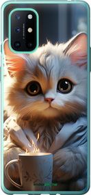 Чохол на OnePlus 8T Білий кіт "5646u-2113-2448"