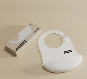 Нагрудник силіконовий Heorshe white (Білий)