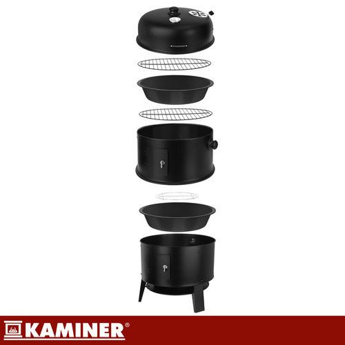 Садовий гриль із кришкою 44x80x42 см Kaminer 27323 | Зображення 3