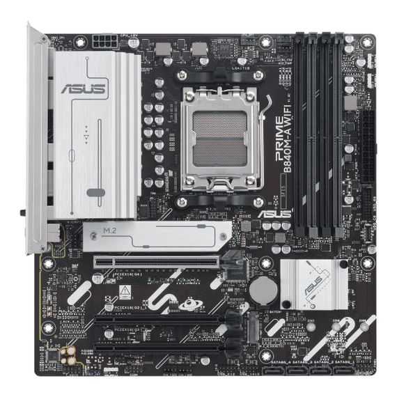 Материнcька плата ASUS PRIME B840M-A WIFI sAM5 B840 4xDDR5 M.2 HDMI DP WiFi BT mATX 90MB1J20-M0EAY0