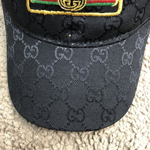 Кепка Baseball Hat Gucci Web Logo Square GG Supreme Canvas Black | Зображення 2