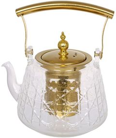 Чайник скляний заварювальний "Clear" 1200мл з металевим фільтром (B490)