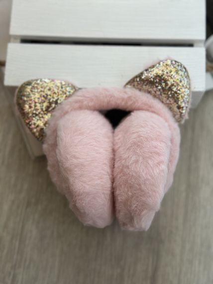 Хутряні навушники  складні з котячими вушками Сірий One Size (6014) | Зображення 3