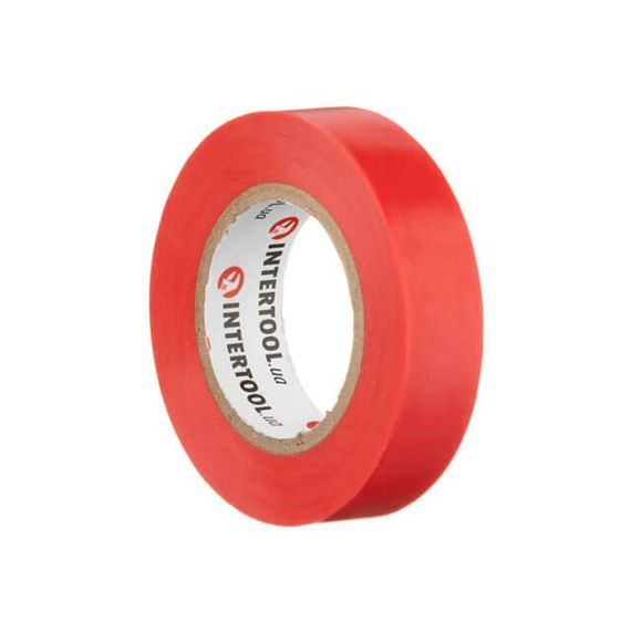 Стрічка ізоляційна 0.15 мм*17 мм*15 м червона INTERTOOL IT-00401 | Зображення 2