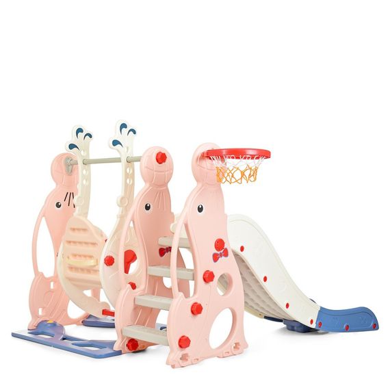 Детская горка-качель WM19020-8 кольцо баскетбольное | Зображення 2