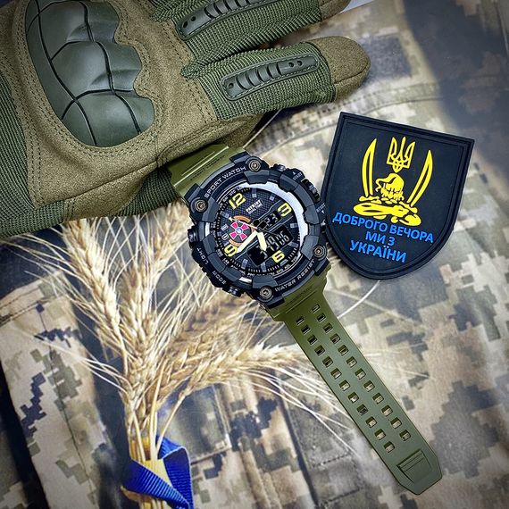 Годинник наручний Patriot 002AGSU ЗСУ Зелені + Коробка | Зображення 5