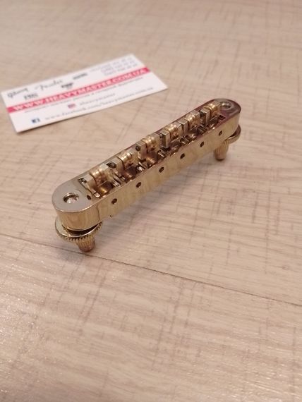 Струнодержатель роликовый бридж Tune-o-matic для электрогитары голд