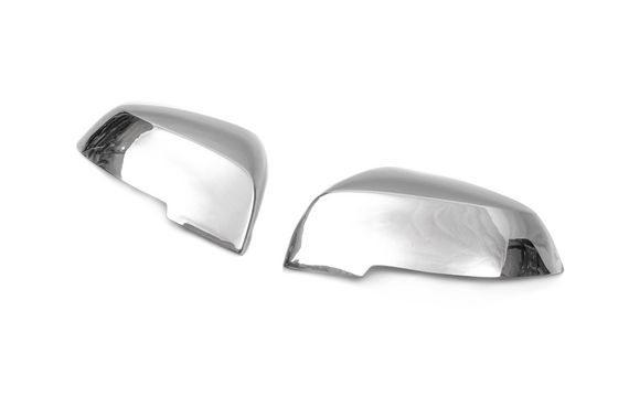 Накладки на дзеркала (2 шт, нерж.) Carmos для BMW X1 E-84 2009-2015 рр | Зображення 1