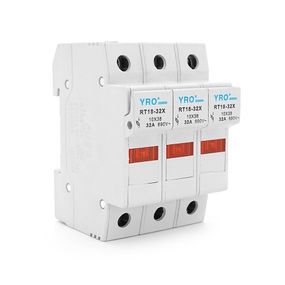 Корпус під плавкий запобіжник YRO RT18-32/3P, 32A, 500/690V, зі світловим індикатором, DIN, під запобіжник 10*38mm, контакти мідь