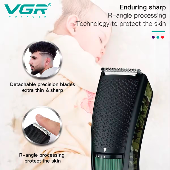 Тример акумуляторний VGR V-053 з регулятором висоти та універсальною насадкою | Зображення 4