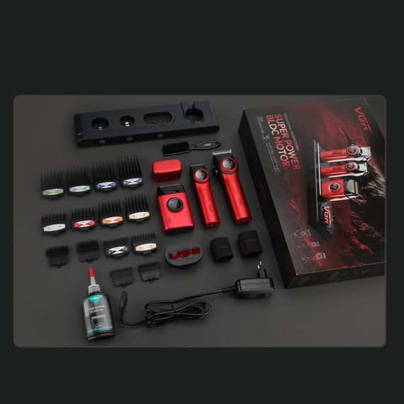 Комплект для стрижки VGR STEPLESS PRO 3 IN 1 RED червоний | Зображення 6