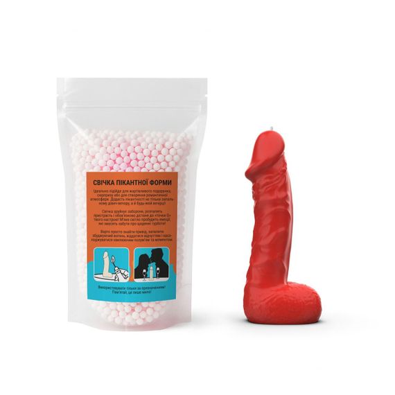 Свічка у формі члена Чистий Кайф LARGE Red Sex Aura | Зображення 3