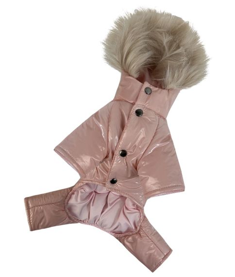 Зимовий комбінезон лакований рожевий A-80 | Зображення 1