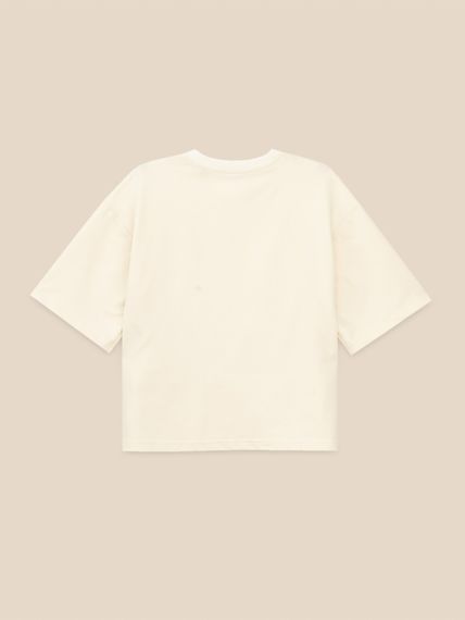 Футболка оверсайз однотонна жіноча LAWA WBC02538 XL Молочний shop (2000999638558) | Зображення 2