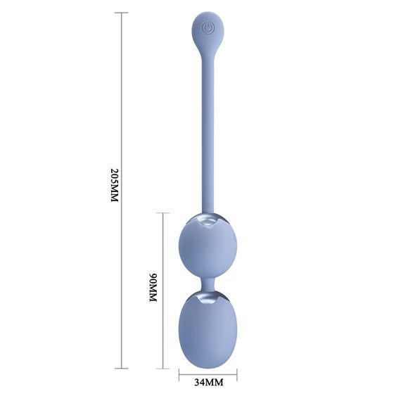 Вагінальні віброкульки - Pretty Love Willie Vibrating Kegel Balls Light Blue | Зображення 5
