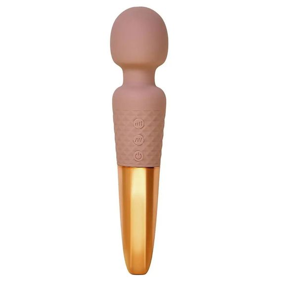 Вібратор мікрофон Sweet Em Velvet Lure, 28 режимів вібрації, бежевий із золотом Sex Aura