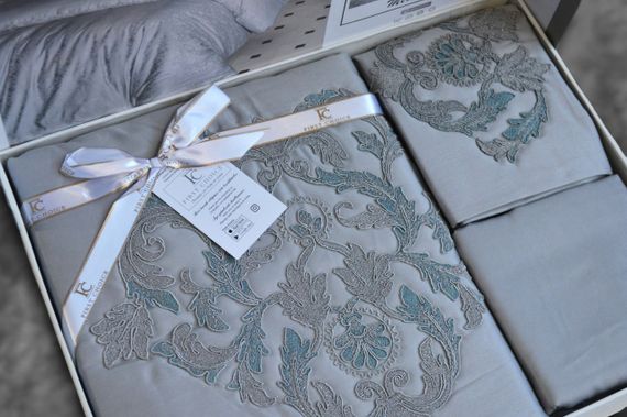 Комплект постільної білизни First Choice Vip Satin Moonlight 200x220 Mirabel Grey | Зображення 2