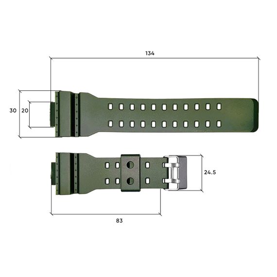 Ремінець для годинника Skmei 1688AG Army Green | Зображення 2