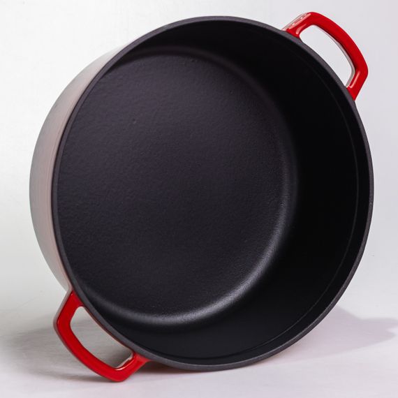 Кокотниця чавунна емальована 7,5 л, червоний Yiwu HP-FLG-7 RED | Зображення 4