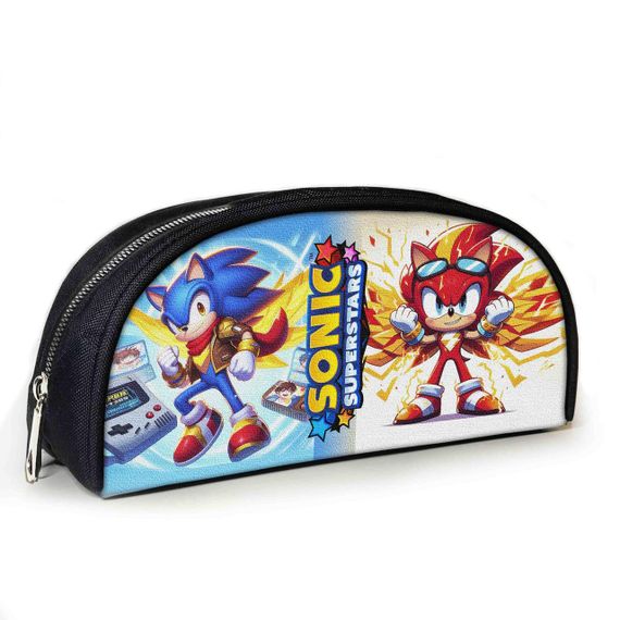 Пенал шкільний з принтом Супер Сонік 23х10х8 см дитячий для дівчинки, хлопчика (3920)