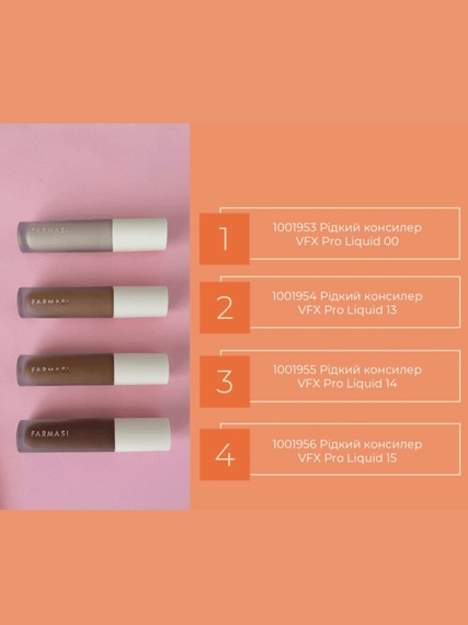 Жидкий консиллер Farmasi VFX Pro Liquid 00 Fair 6 мл | Зображення 5