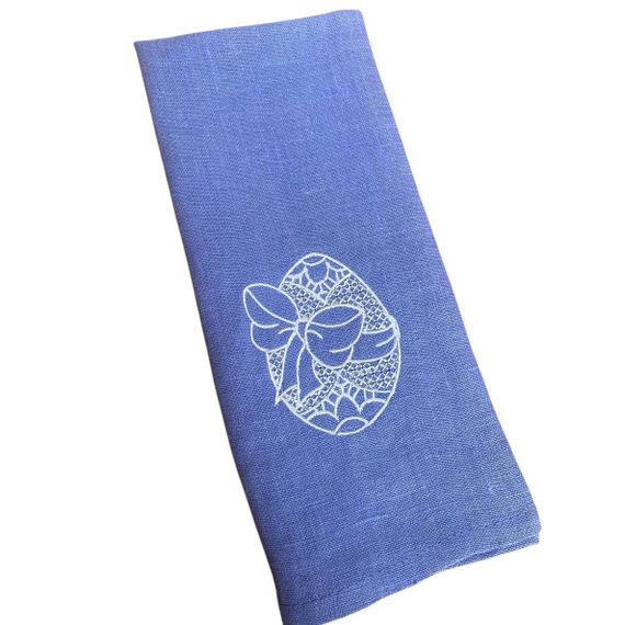 Рушник SoundSleep Великдень з вишивкою великодній лляний 30х50 см блакитний (2800004775571) | Зображення 2