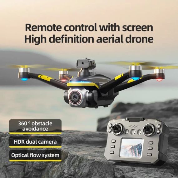 XKJ K15MAX Бездротовий дрон з екранним пультом дистанційного керування FPV-камерою, оптичним позиціонуванням та системою керування | Зображення 2