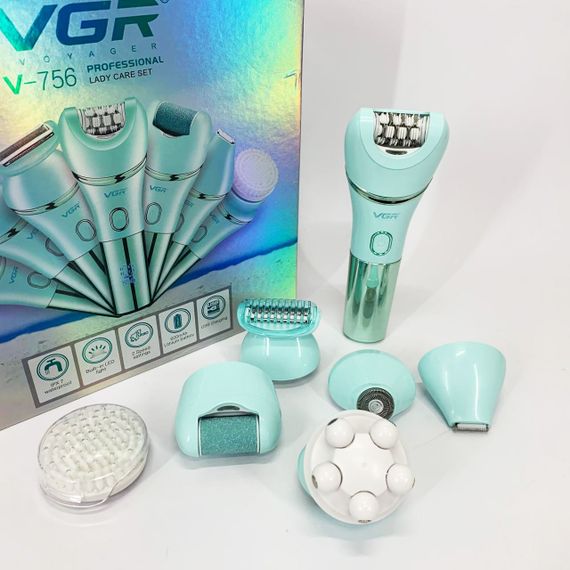 Епілятор домашній акумуляторний з насадками VGR V-756, Ефективний епілятор для тіла JO-18 | Зображення 7