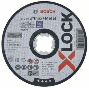 Отрезной круг Bosch X-LOCK Expert  для нерж. и металла, 125x1.0 (2.608.619.264)