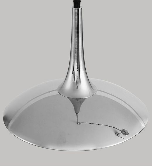 Люстра підвісна на 1 лампочку 27166 Хром 40-150х30х30 см. | Зображення 4