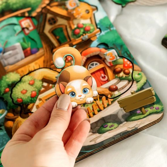 Дерев'яний пазл-вкладиш "Де чий будиночок на дереві?" Ubumblebees (ПСД172) PSD172 тришаровий | Зображення 4