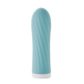 Міні-вібратор для клітора рельєфний Sweet Em Velvet Lure, 10 режимів вібрації, блакитний